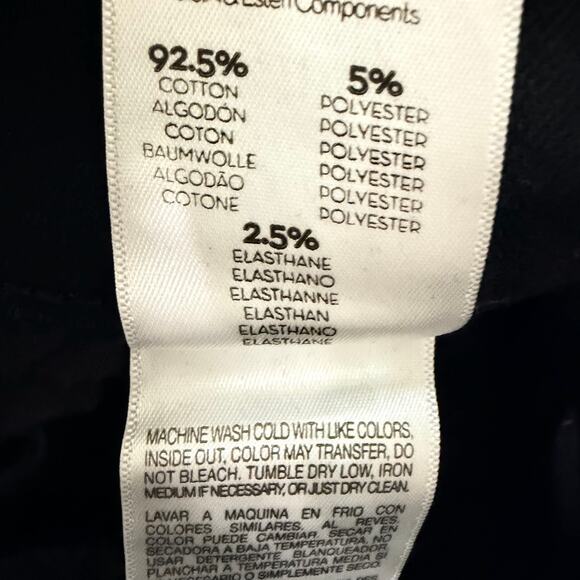 Mother Insider Striped Crop Step-Hem Fray Jeans Black Guilty Racer Stretch Sz 29 - Picture 14 of 16